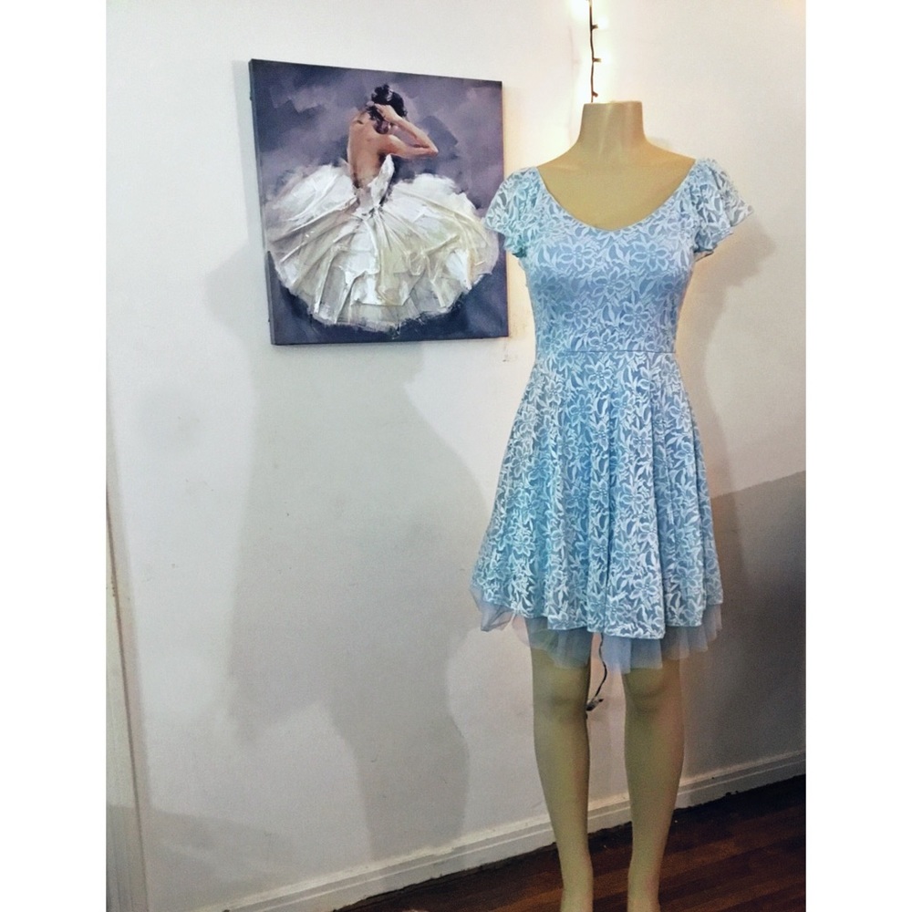 NWT Baby blue Disney cinderella Lace dress